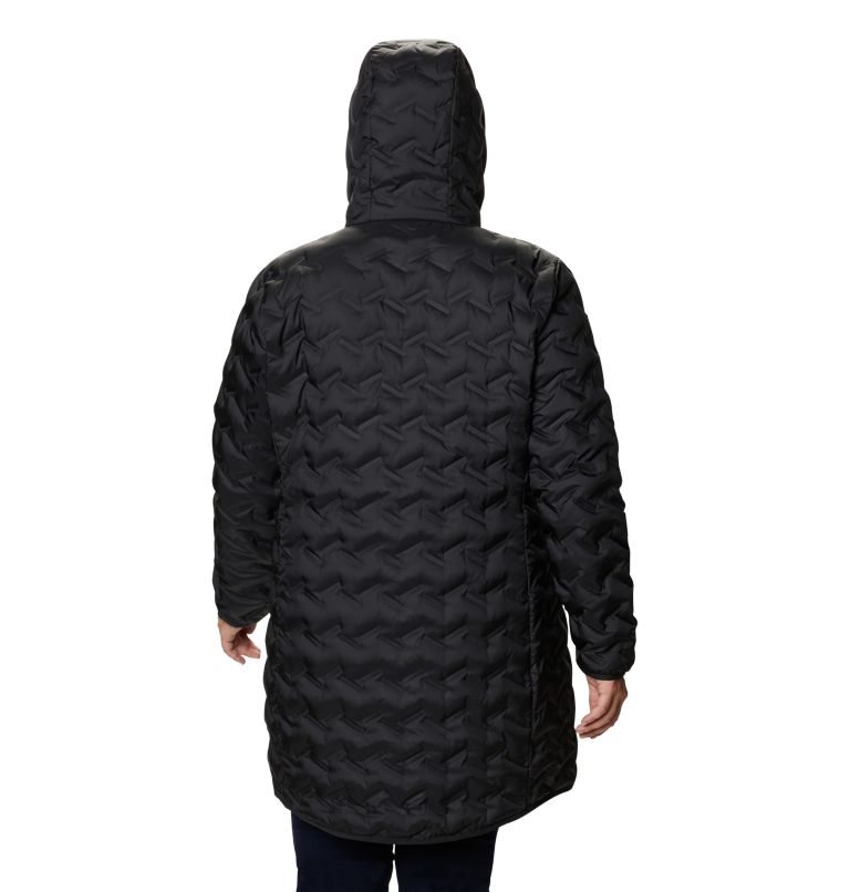 Women's Columbia Delta Ridge Long Down Jackets Black | Plus Size CA-RAL56